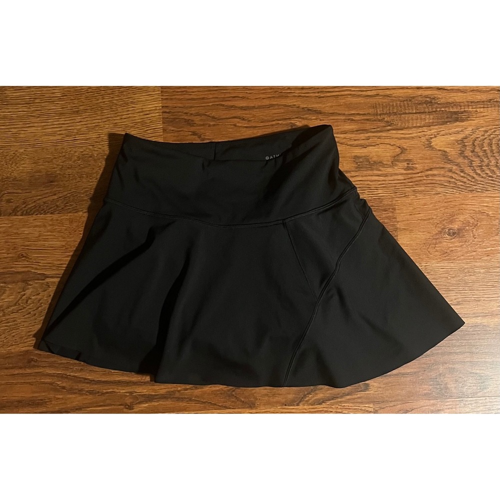 Athleta Ace Tennis Skort 13.5 Black Active Skirt XS TP Pockets Athletic Golf